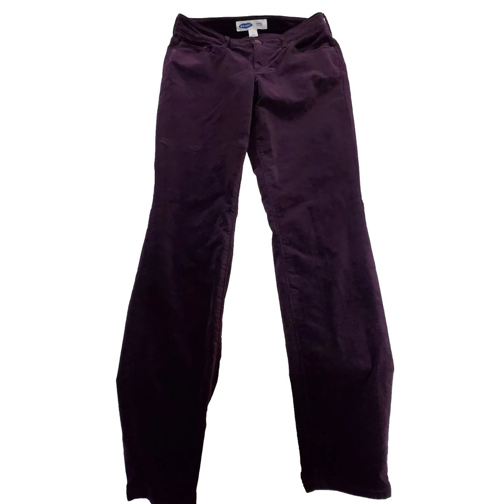 Old Navy Women's Rockstar Plum Velvety Tapered Super Skinny Pants Size 4